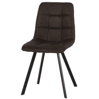 Chaise Stella tissu gris vintage