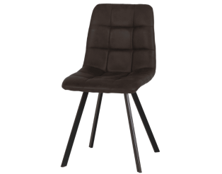 Chaise Stella tissu gris vintage