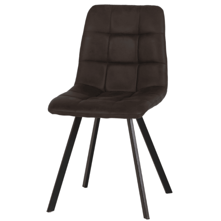 Chaise Stella tissu gris vintage
