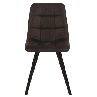 Chaise Stella tissu gris vintage