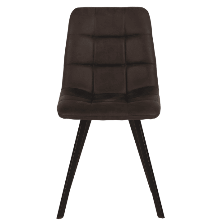Chaise Stella tissu gris vintage
