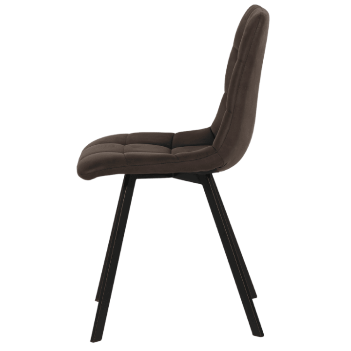 Chaise Stella tissu gris vintage