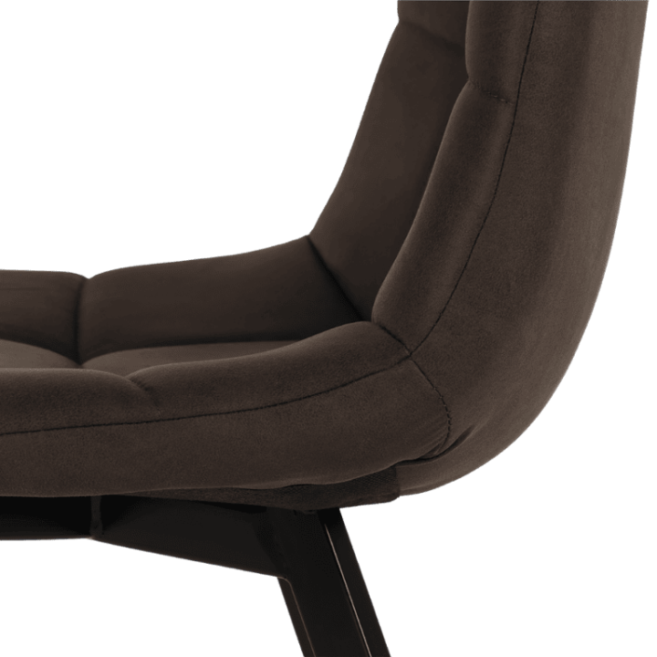 Chaise Stella tissu gris vintage