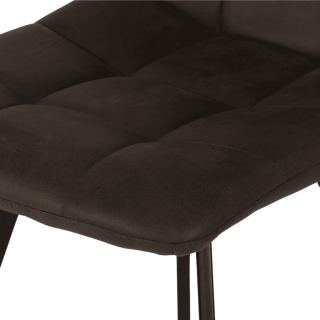 Chaise Stella tissu gris vintage