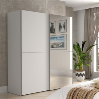 Armoire 2 portes Kaikais blanc mat