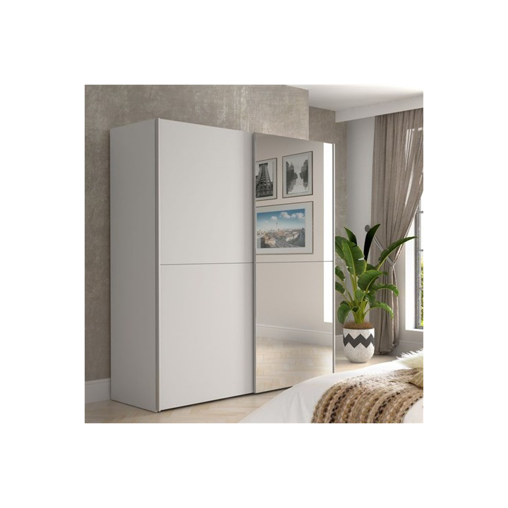 Armoire 2 portes Kaikais blanc mat