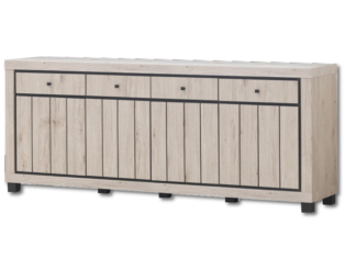 Dressoir Eureka natural oak/noir