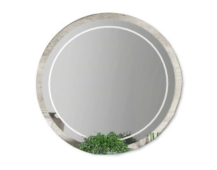 Miroir Chantal blanc/gris