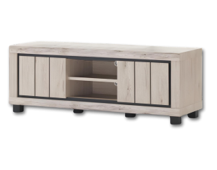 Meuble TV Eureka natural oak/noir