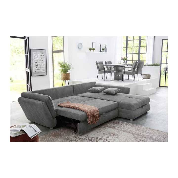 Salon d'angle convertible Jengen gris