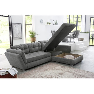 Salon d'angle convertible Jengen gris