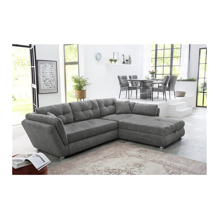 Salon d'angle convertible Jengen gris