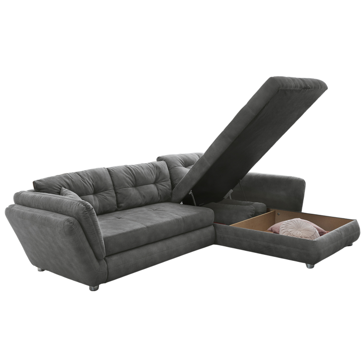 Salon d'angle convertible Jengen gris