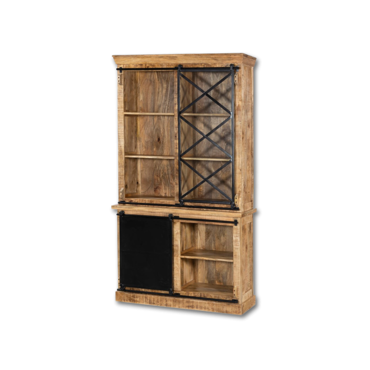Vitrine Barn 003 bois massif mangue
