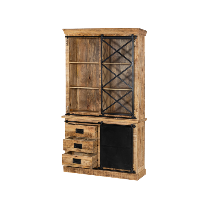 Vitrine Barn 003 bois massif mangue