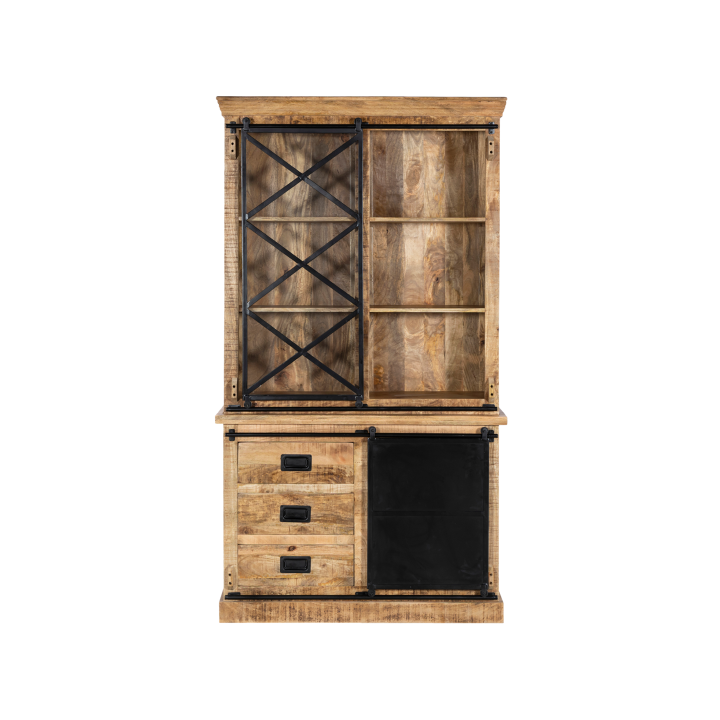 Vitrine Barn 003 bois massif mangue