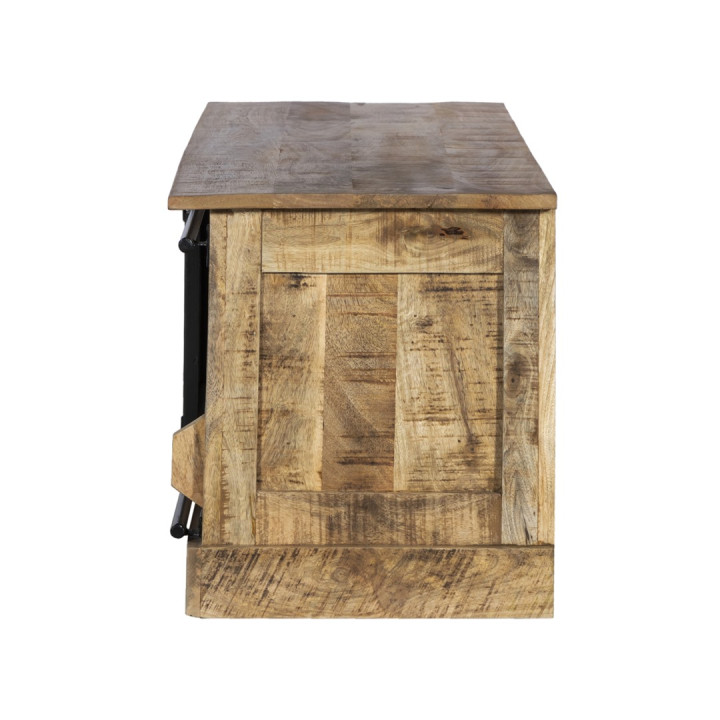 Meuble TV Barn bois mangue/noir