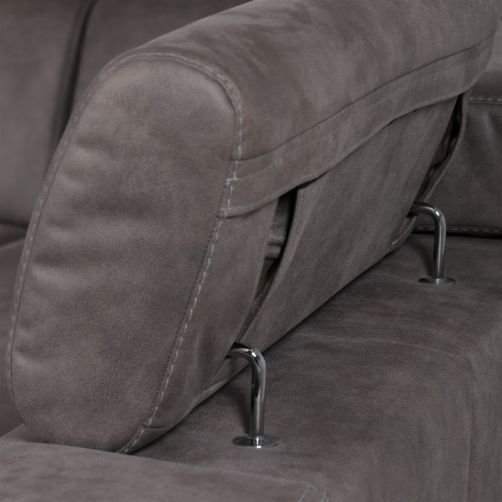 Salon d'angle Mecon gris/taupe
