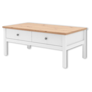 Table de salon Bergen blanc/chêne artisan