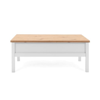 Table de salon Bergen blanc/chêne artisan