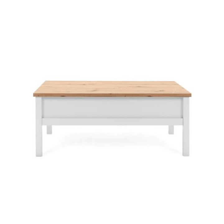 Table de salon Bergen blanc/chêne artisan