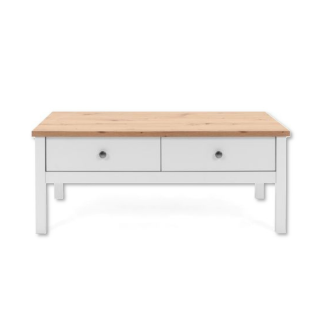 Table de salon Bergen blanc/chêne artisan