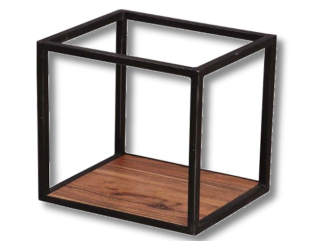 Etagère métal et acacia 30cm 2421/15