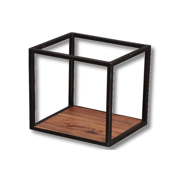Etagère métal et acacia 30cm 2421/15
