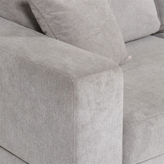 Salon d'angle gauche Davos gris clair