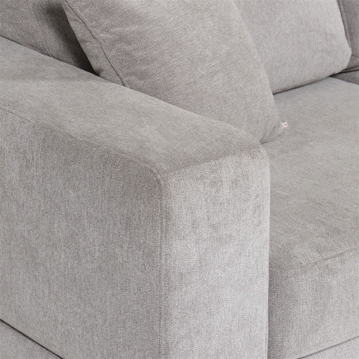 Salon d'angle gauche Davos gris clair