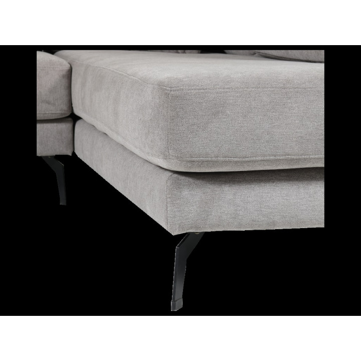 Salon d'angle gauche Davos gris clair