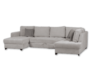 Salon d'angle droit Split gris