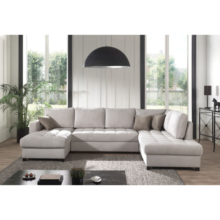 Salon d'angle droit Split gris