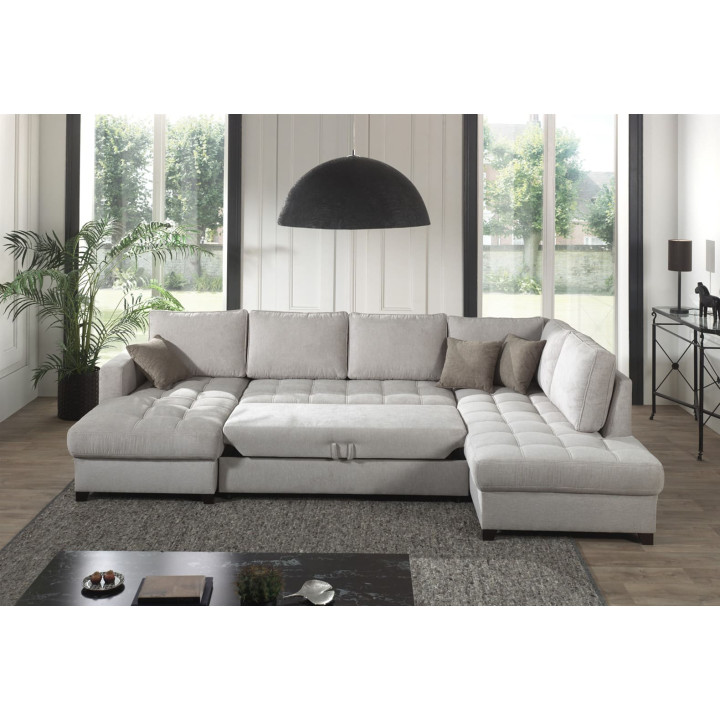 Salon d'angle droit Split gris