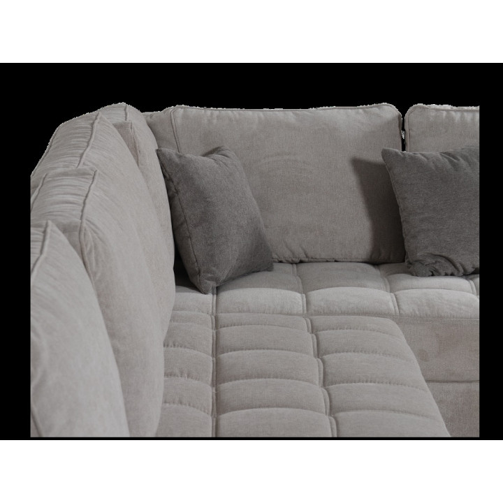 Salon d'angle droit Split gris