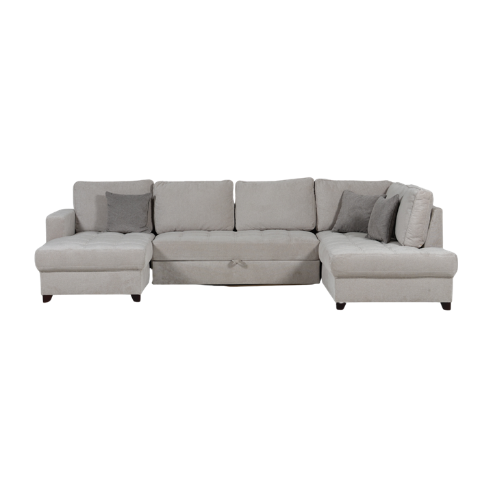 Salon d'angle droit Split gris