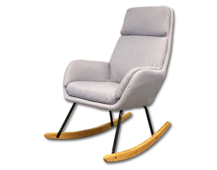 Fauteuil à bascule CH-195139 gris clair