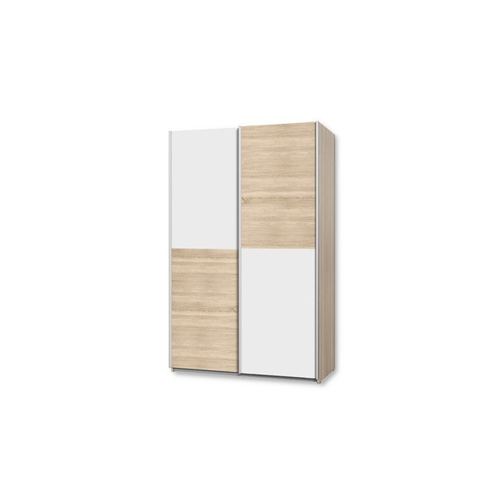 Amoire 2 portes Ohio-Lupo blanc/chêne sonoma
