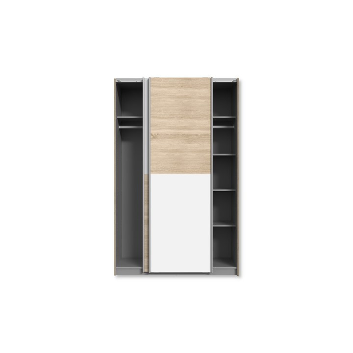 Amoire 2 portes Ohio-Lupo blanc/chêne sonoma