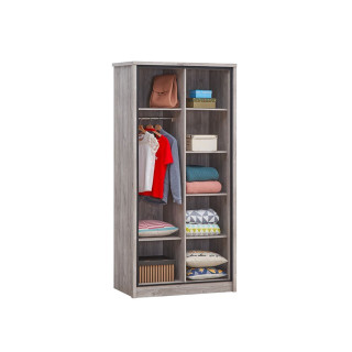 Armoire 2 portes Elias gris