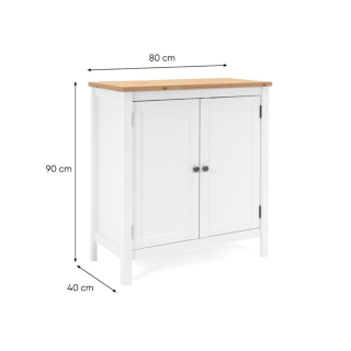 Commode Bergen 1 Blanc/ chêne artisan