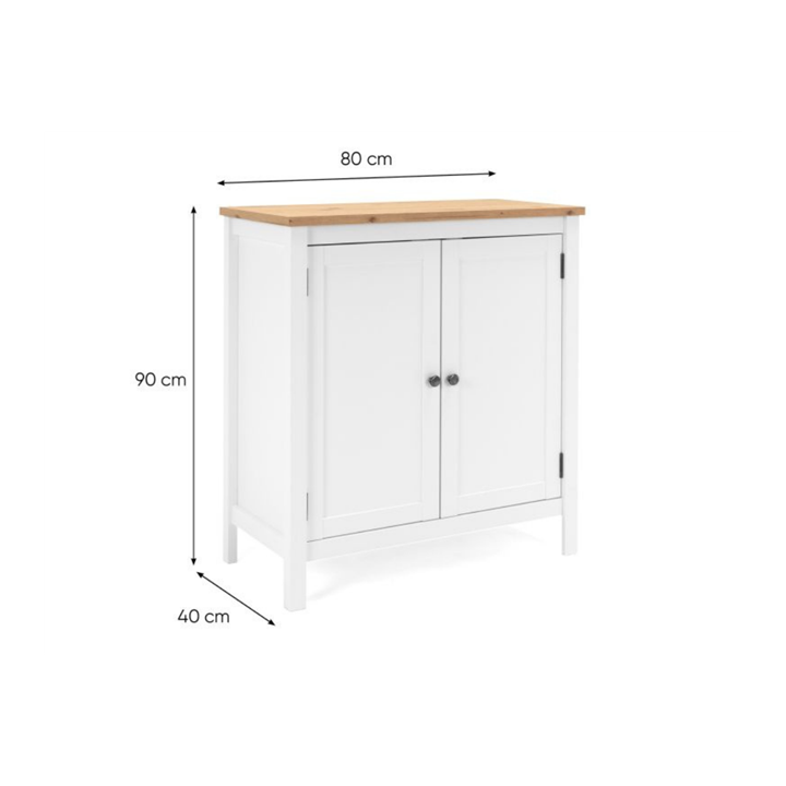 Commode Bergen 1 Blanc/ chêne artisan