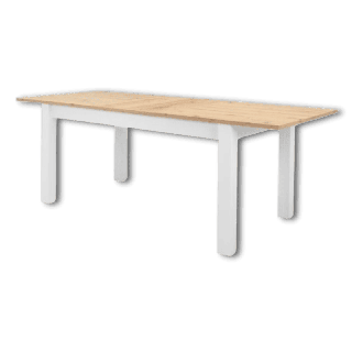 Table à rallonge Bergen 50 Blanc/ chêne artisan