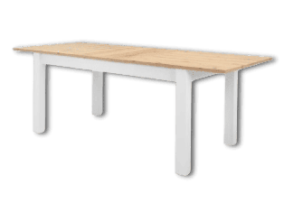 Table à rallonge Bergen 50 Blanc/ chêne artisan