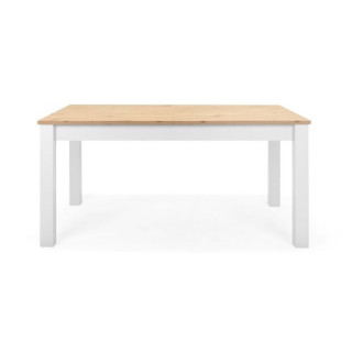 Table à rallonge Bergen 50 Blanc/ chêne artisan