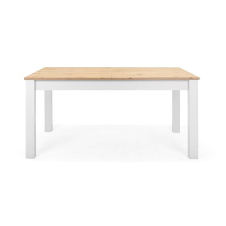 Table à rallonge Bergen 50 Blanc/ chêne artisan