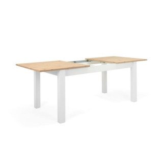 Table à rallonge Bergen 50 Blanc/ chêne artisan