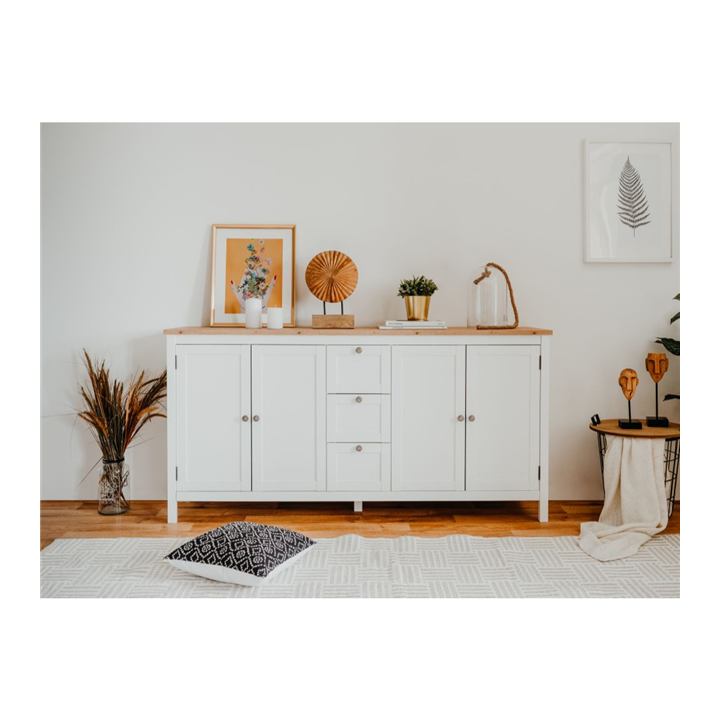 Enfilade Bergen 51 blanc/chêne artisan
