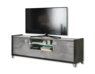 Meuble TV Hilton gris clair/anthracite