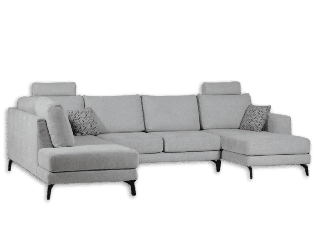 Salon panoramique Davos gris clair